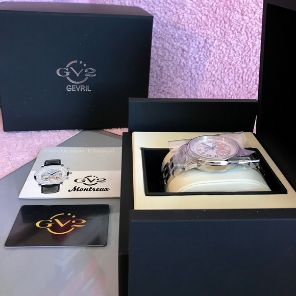 GV2 By Gevril Men's Montreux Bracelet Watch, 44mm - Picture 8 of 16